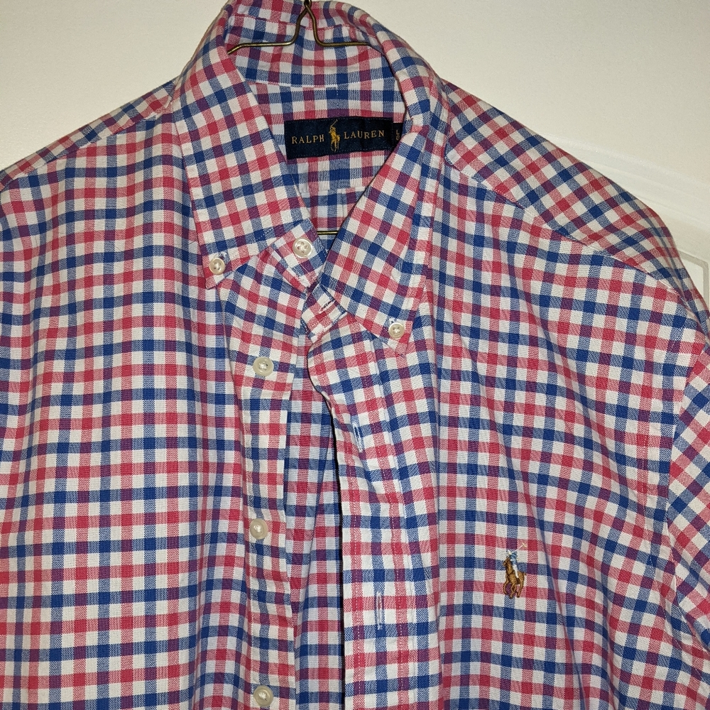 Mens large Ralph Lauren button up dress shirt